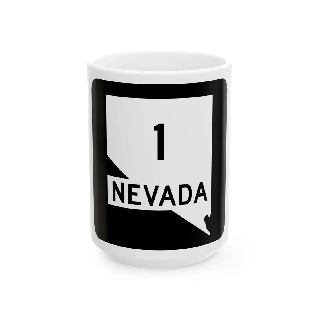 Nevada 1 (Nevada) (Road Sign) White Coffee Mug 15oz - Go Mug Yourself