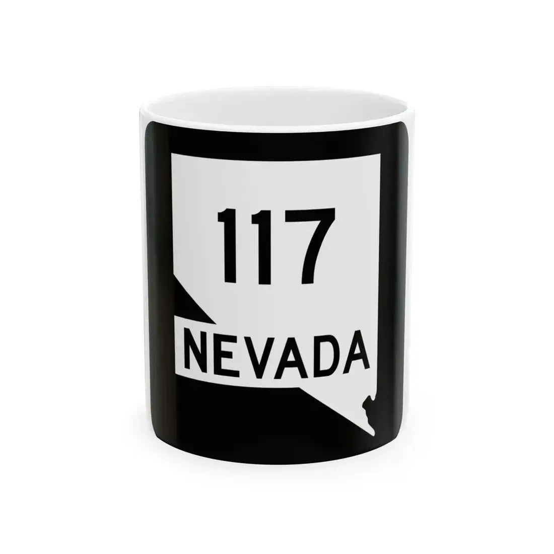 Nevada 117 (Nevada) (Road Sign) White Coffee Mug 11oz - Go Mug Yourself