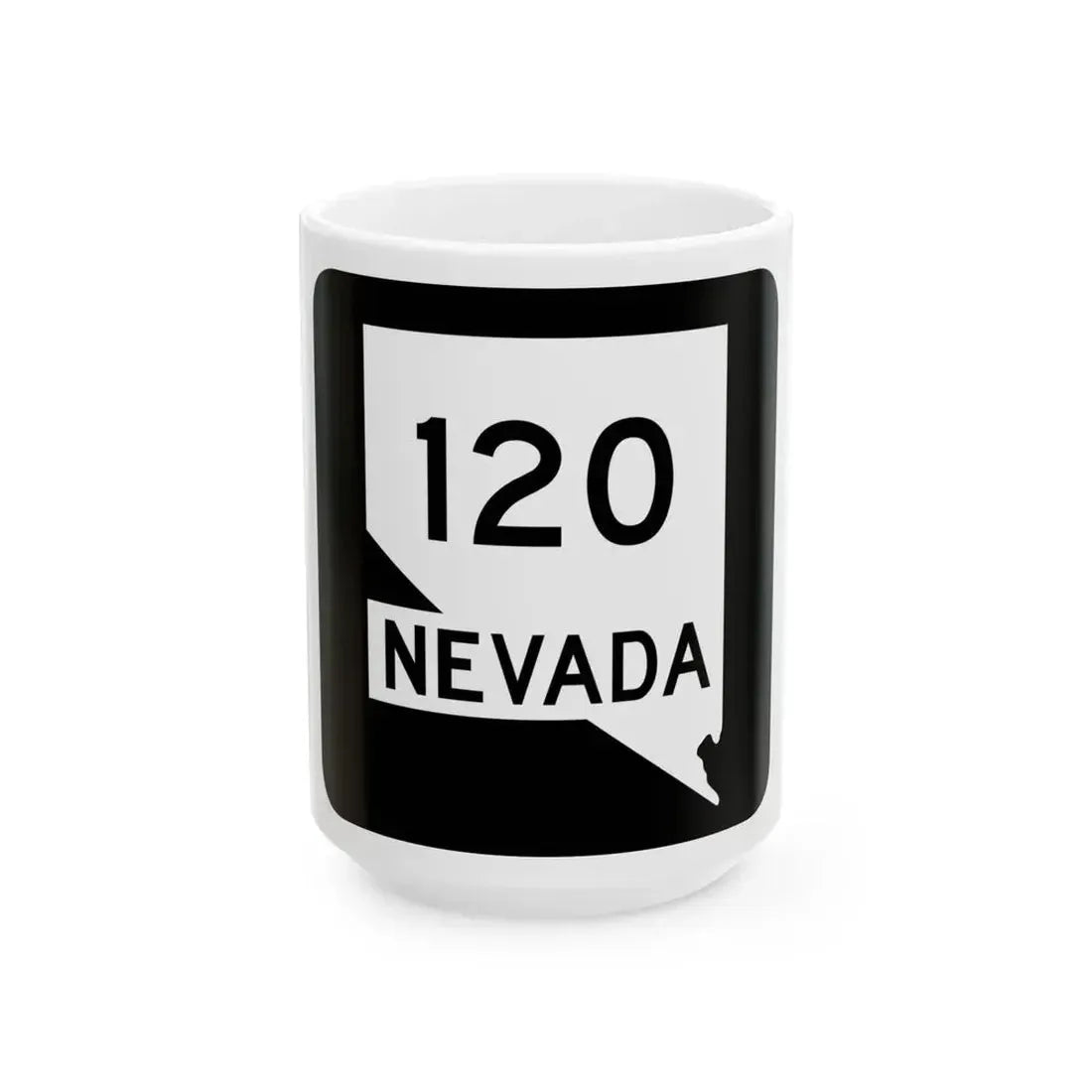 Nevada 120 (Nevada) (Road Sign) White Coffee Mug 15oz - Go Mug Yourself
