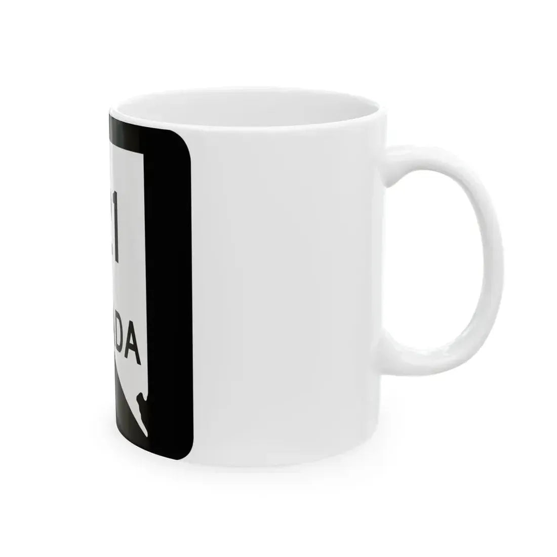 Nevada 121 (Nevada) (Road Sign) White Coffee Mug - Go Mug Yourself
