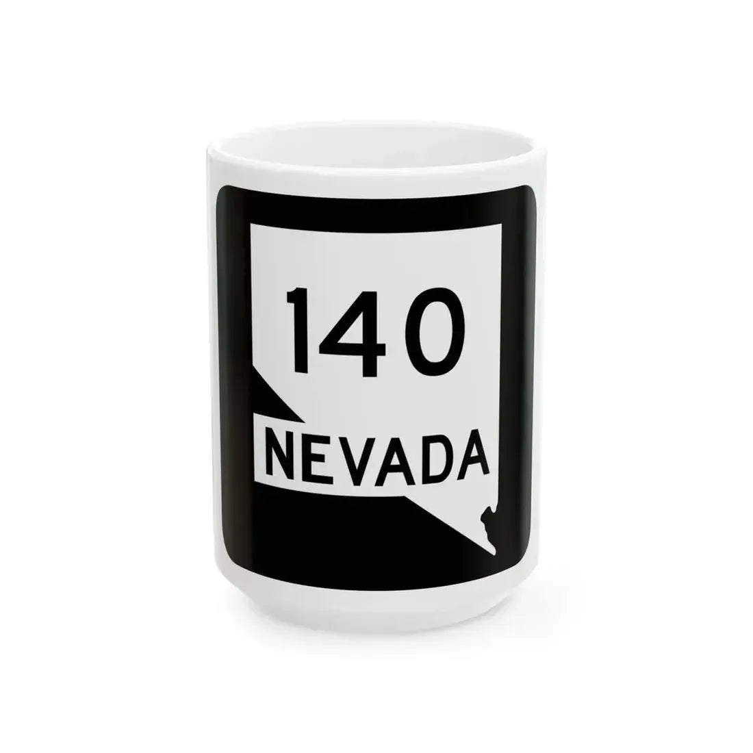 Nevada 140 (Nevada) (Road Sign) White Coffee Mug 15oz - Go Mug Yourself