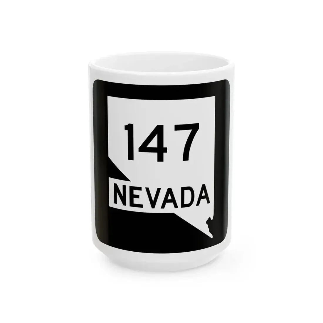 Nevada 147 (Nevada) (Road Sign) White Coffee Mug 15oz - Go Mug Yourself