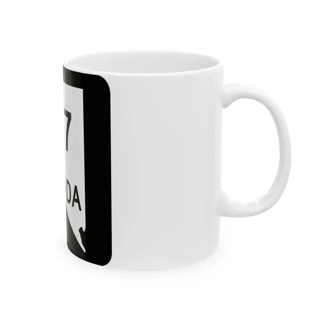 Nevada 147 (Nevada) (Road Sign) White Coffee Mug - Go Mug Yourself