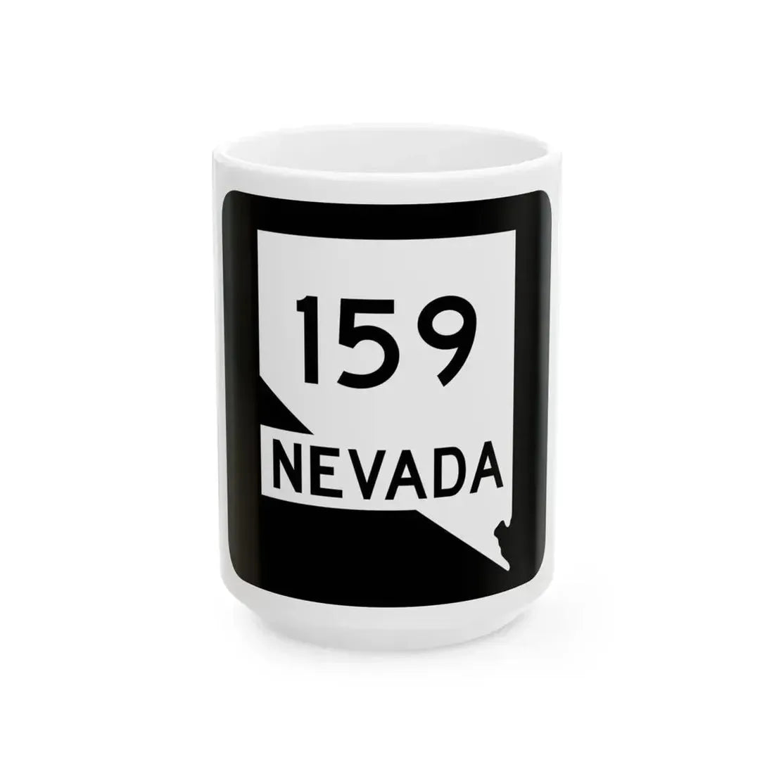 Nevada 159 (Nevada) (Road Sign) White Coffee Mug 15oz - Go Mug Yourself