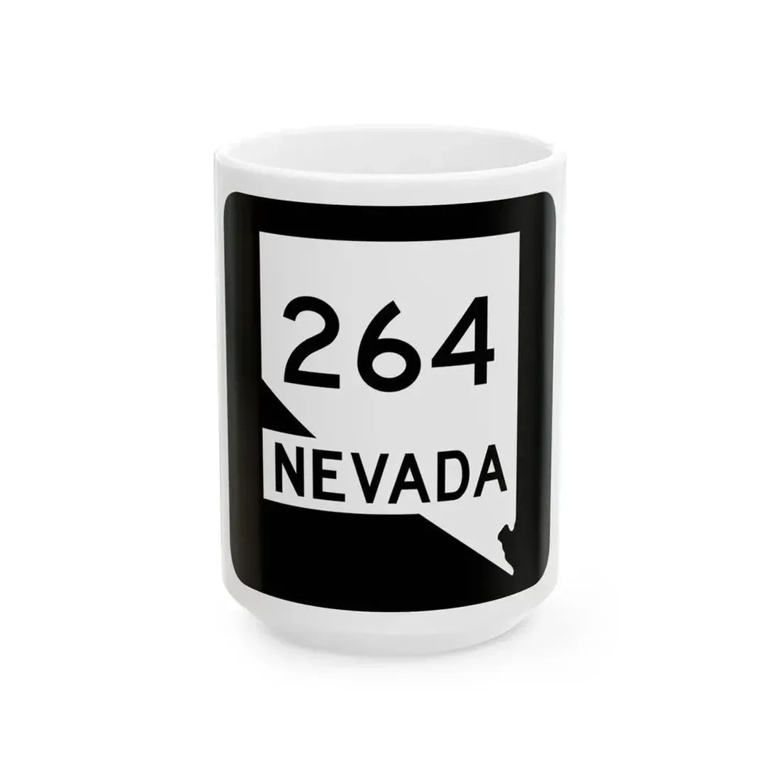 Nevada 264 (Nevada) (Road Sign) White Coffee Mug 15oz - Go Mug Yourself