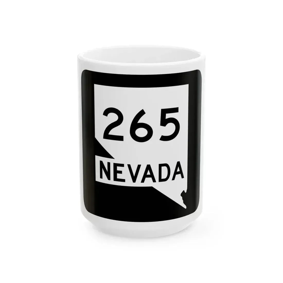 Nevada 265 (Nevada) (Road Sign) White Coffee Mug 15oz - Go Mug Yourself