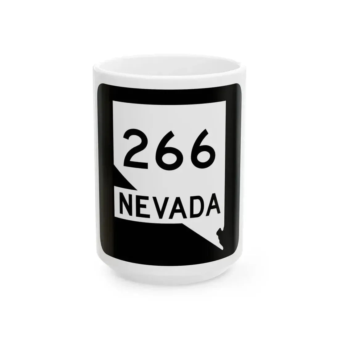Nevada 266 (Nevada) (Road Sign) White Coffee Mug 15oz - Go Mug Yourself