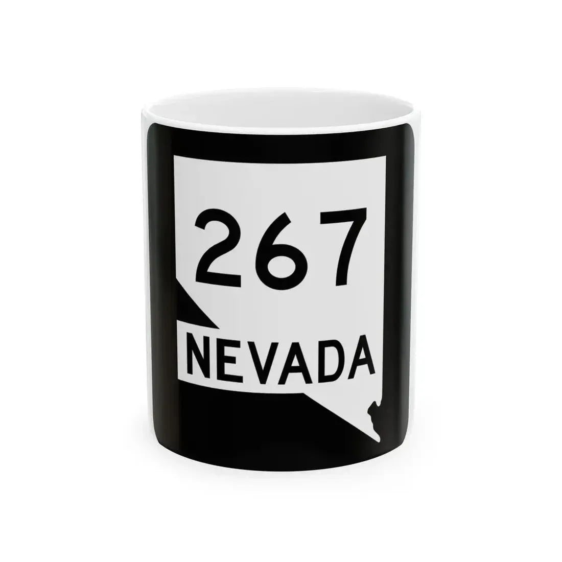 Nevada 267 (Nevada) (Road Sign) White Coffee Mug 11oz - Go Mug Yourself
