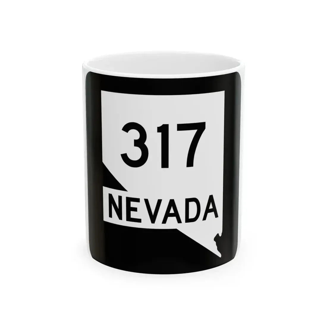 Nevada 317 (Nevada) (Road Sign) White Coffee Mug 11oz - Go Mug Yourself