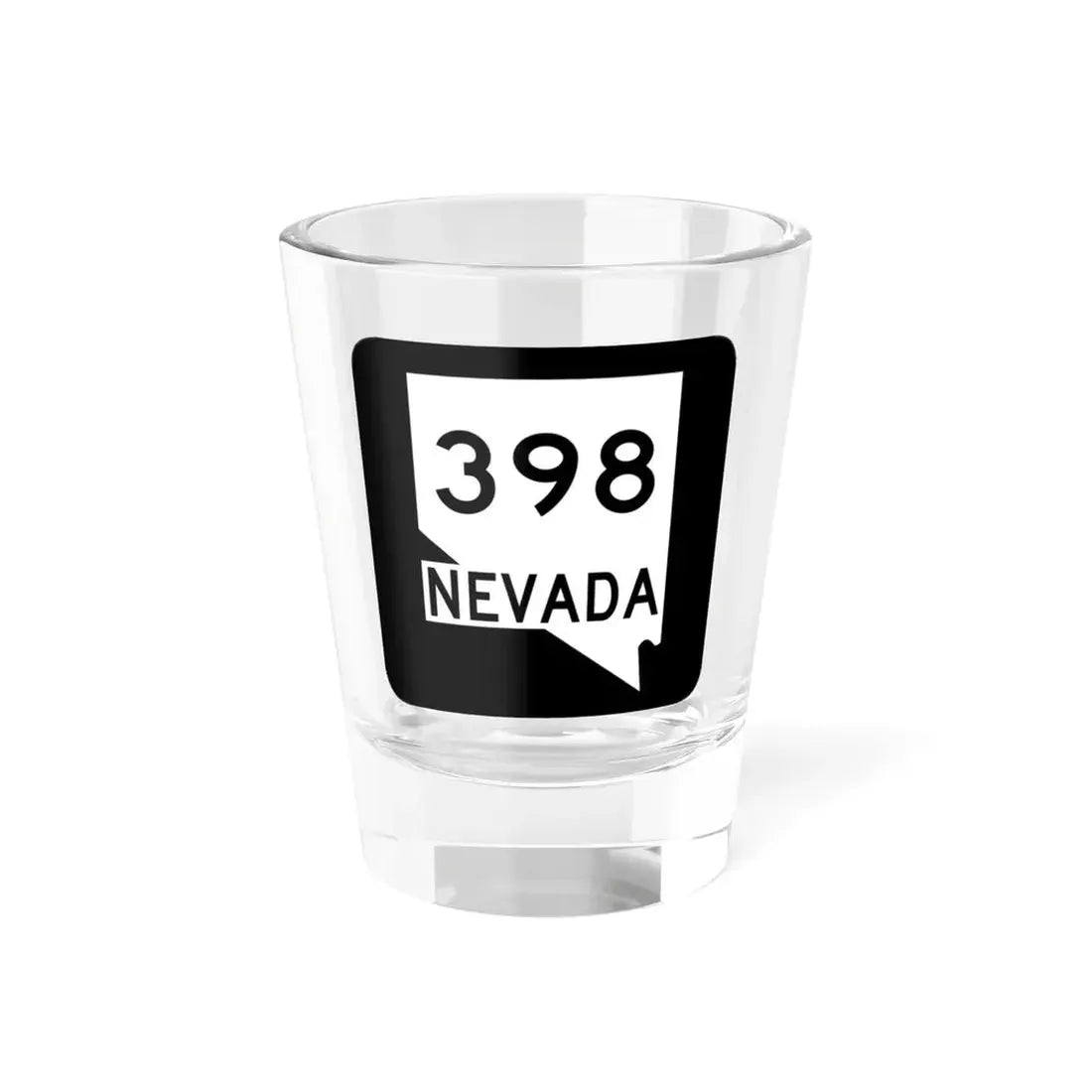 Nevada 398 (Nevada) (Road Sign) Shot Glass 1.5oz 1.5oz - Go Mug Yourself