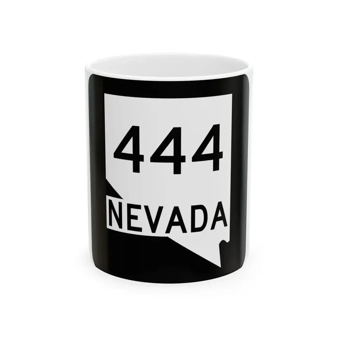 Nevada 444 (Nevada) (Road Sign) White Coffee Mug 11oz - Go Mug Yourself