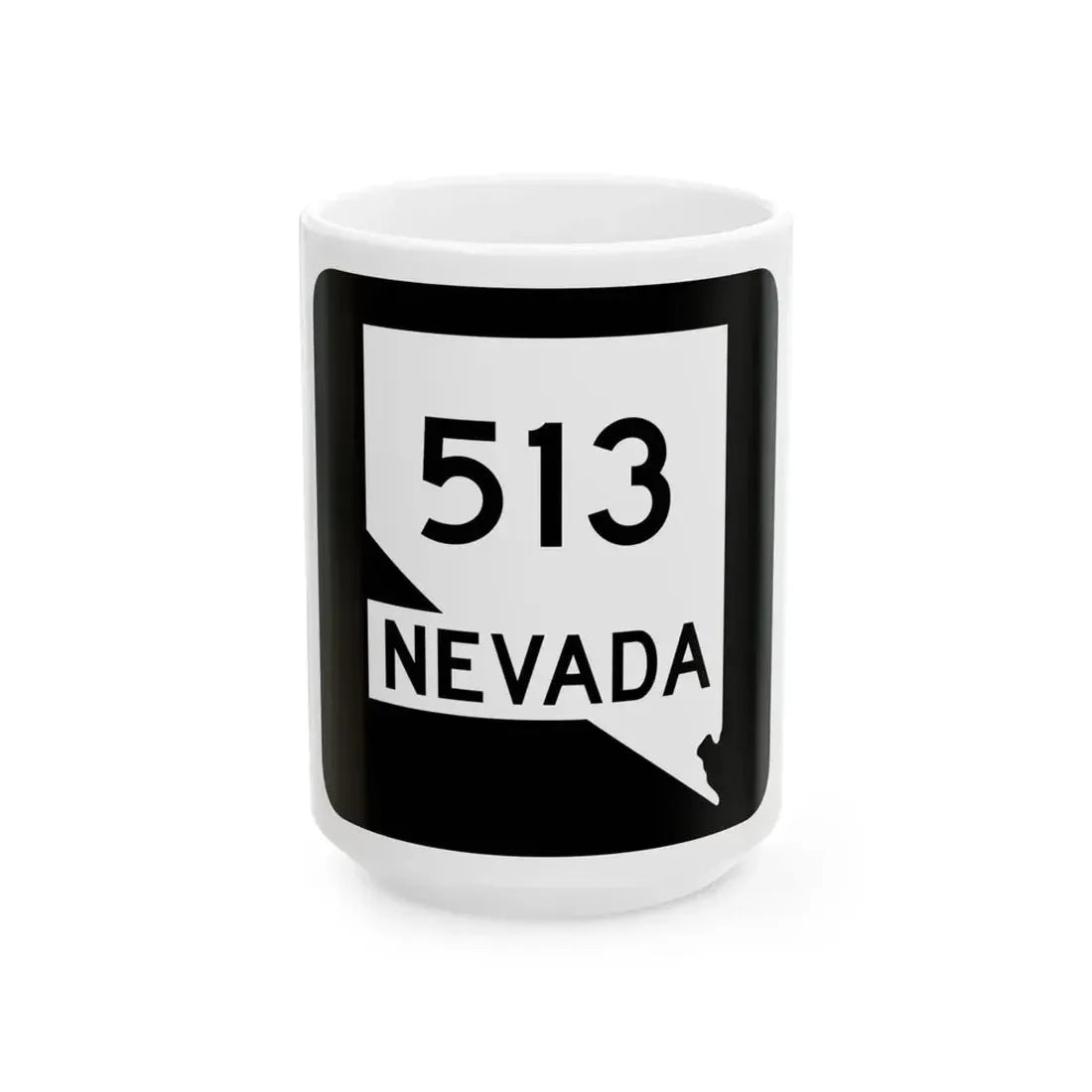 Nevada 513 (Nevada) (Road Sign) White Coffee Mug 15oz - Go Mug Yourself