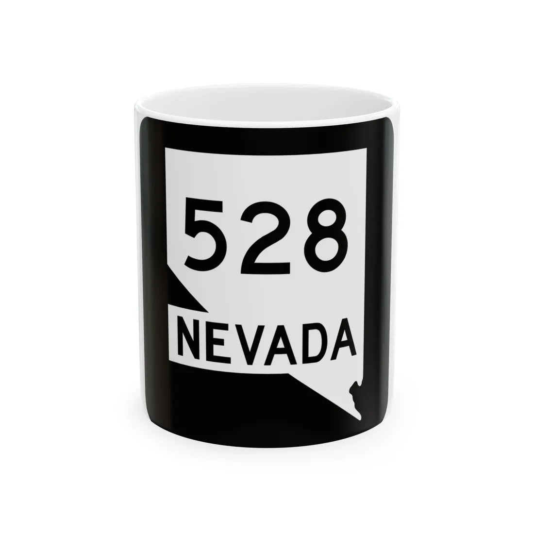 Nevada 528 (Nevada) (Road Sign) White Coffee Mug 11oz - Go Mug Yourself