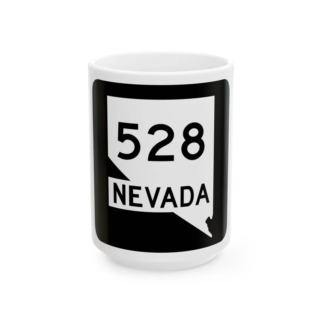 Nevada 528 (Nevada) (Road Sign) White Coffee Mug 15oz - Go Mug Yourself