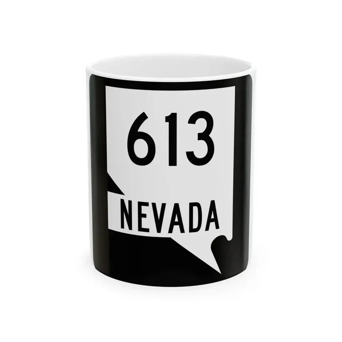 Nevada 613 (Nevada) (Road Sign) White Coffee Mug 11oz - Go Mug Yourself