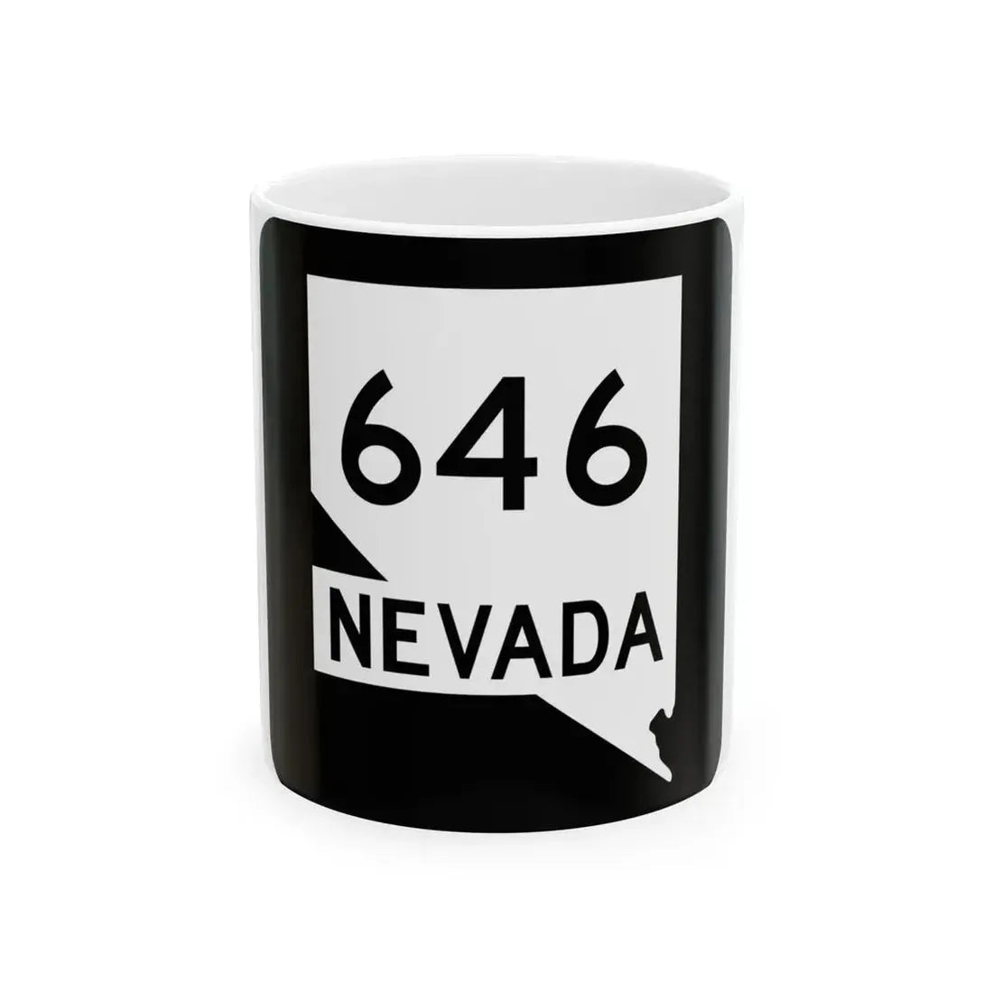 Nevada 646 (Nevada) (Road Sign) White Coffee Mug 11oz - Go Mug Yourself