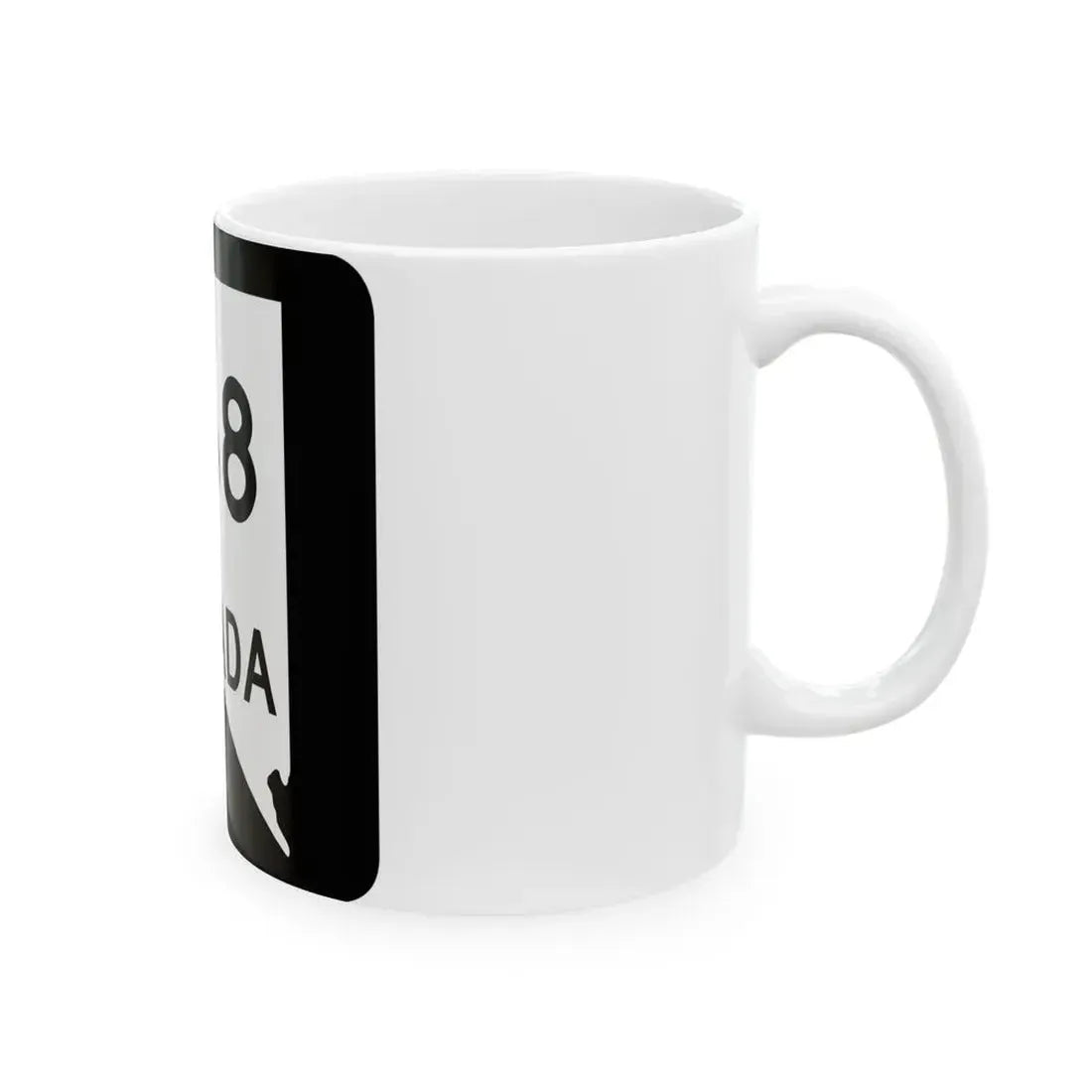 Nevada 668 (Nevada) (Road Sign) White Coffee Mug - Go Mug Yourself