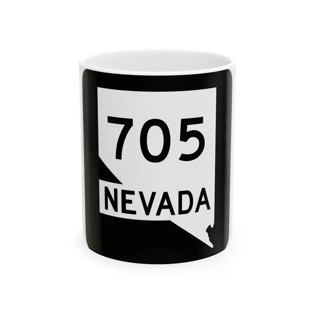 Nevada 705 (Nevada) (Road Sign) White Coffee Mug 11oz - Go Mug Yourself