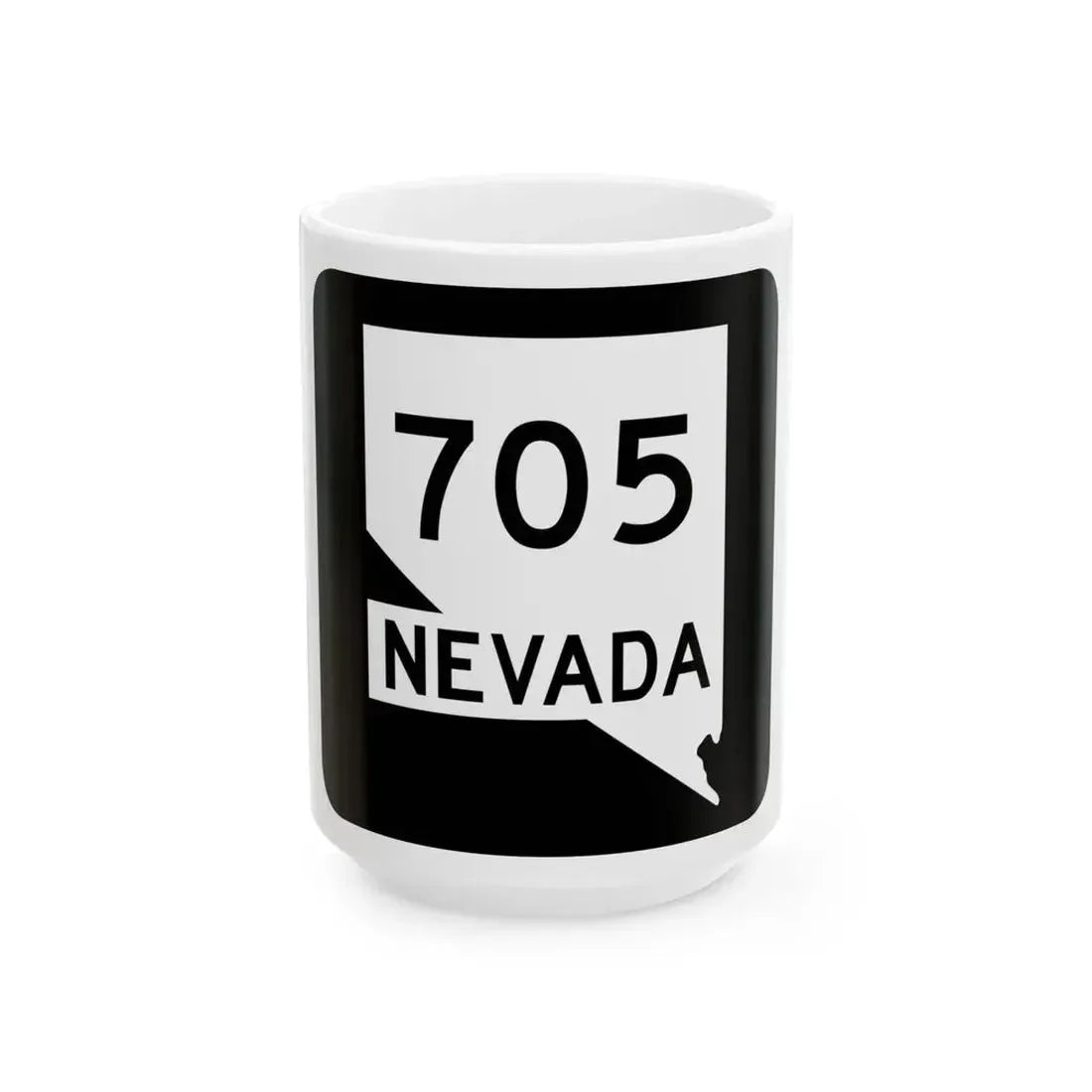Nevada 705 (Nevada) (Road Sign) White Coffee Mug 15oz - Go Mug Yourself