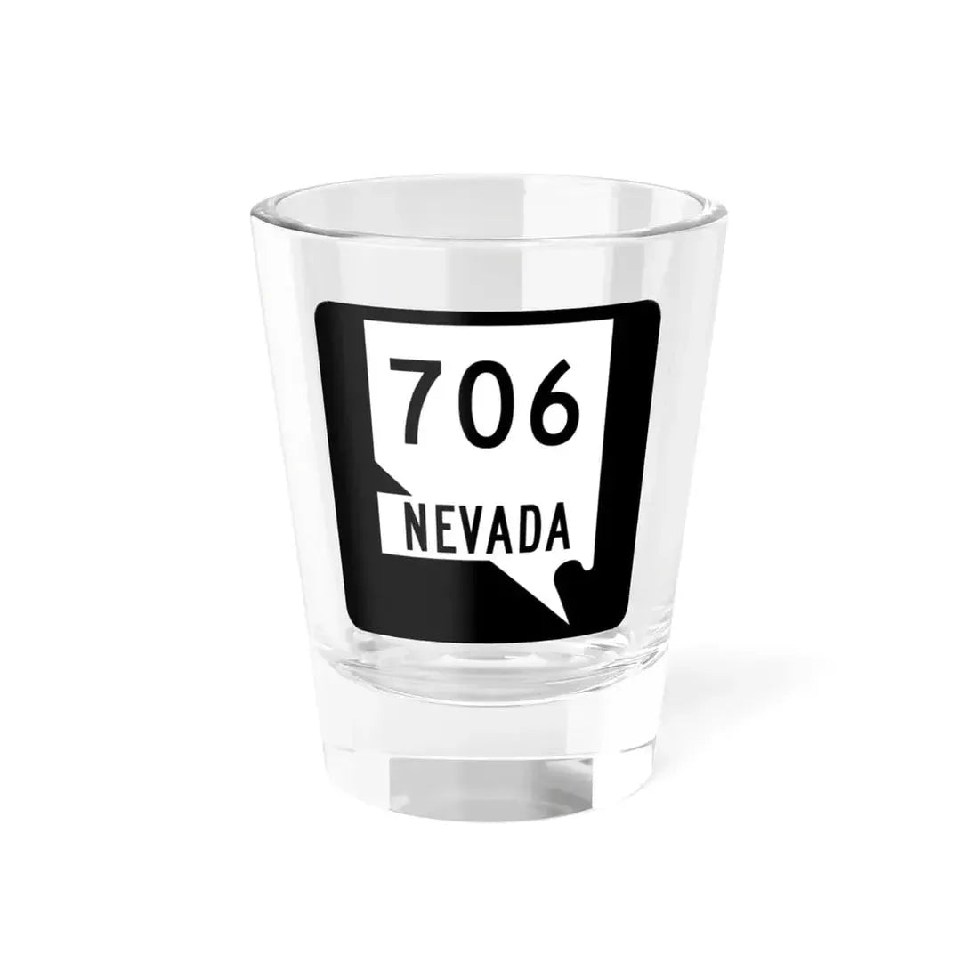 Nevada 706 (Nevada) (Road Sign) Shot Glass 1.5oz 1.5oz - Go Mug Yourself