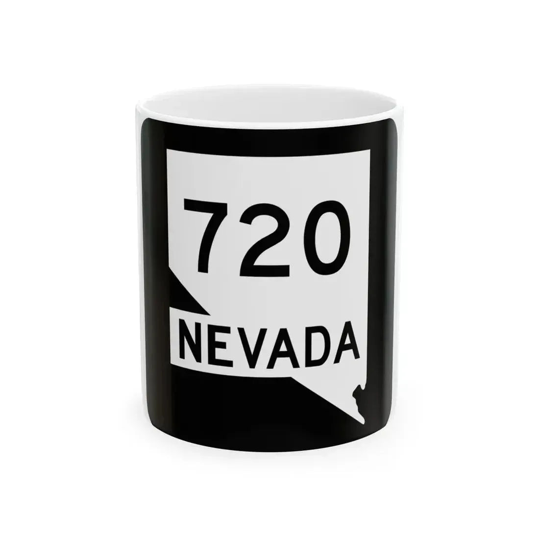 Nevada 720 (Nevada) (Road Sign) White Coffee Mug 11oz - Go Mug Yourself