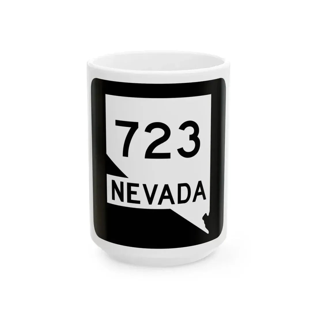 Nevada 723 (Nevada) (Road Sign) White Coffee Mug 15oz - Go Mug Yourself