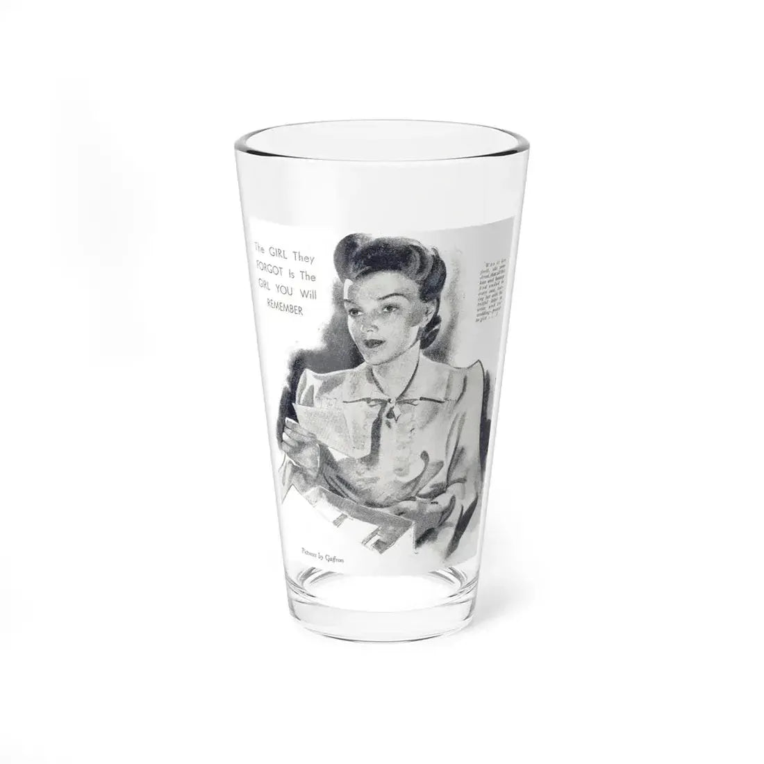 Never a One for Her (2), Woman and Home (British), September 1943 (Magazine Illustration) Pint Glass 16oz 16oz - Go Mug Yourself
