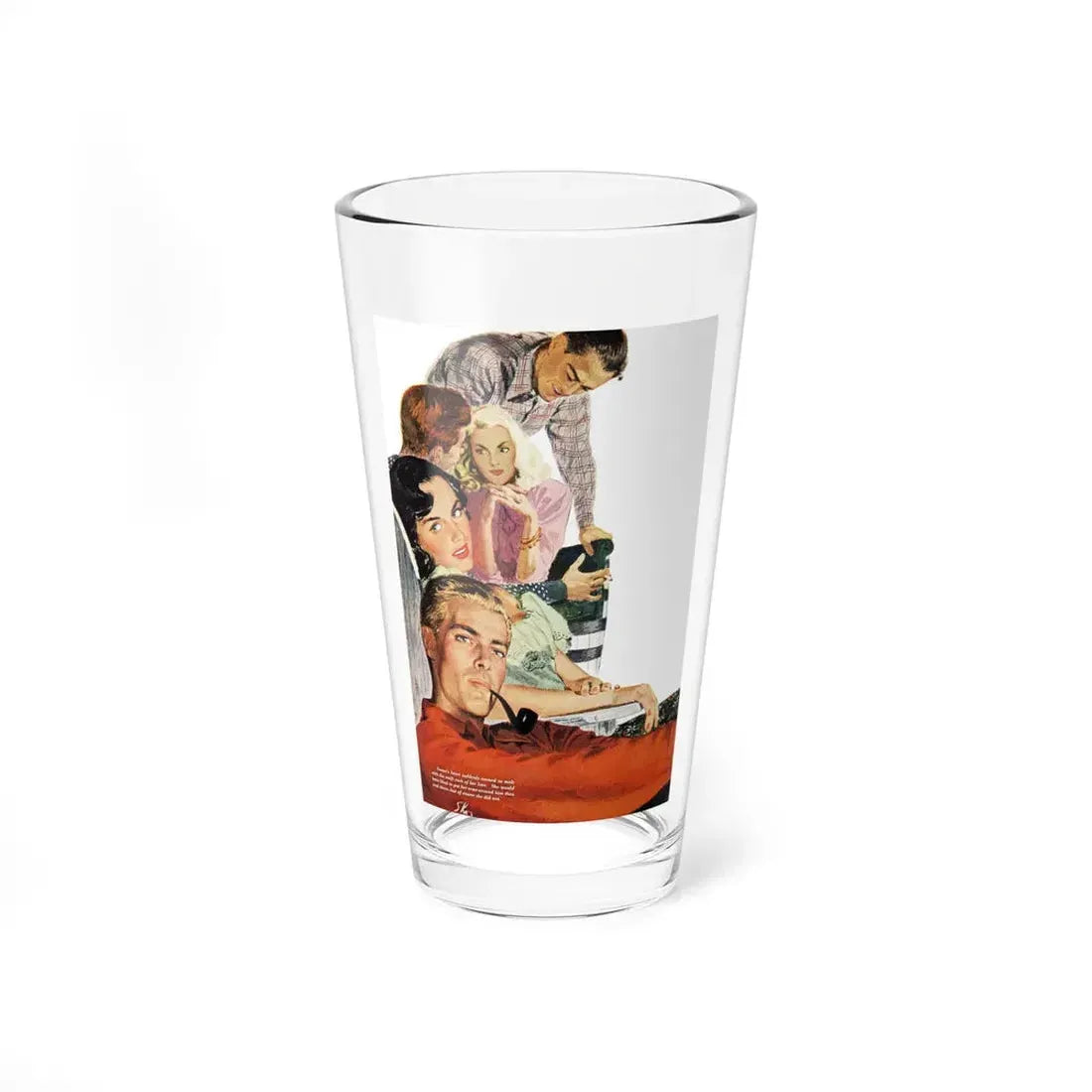 Never Another Love (Pt. 3), Redbook, December 1948 (Magazine Illustration) Pint Glass 16oz 16oz - Go Mug Yourself