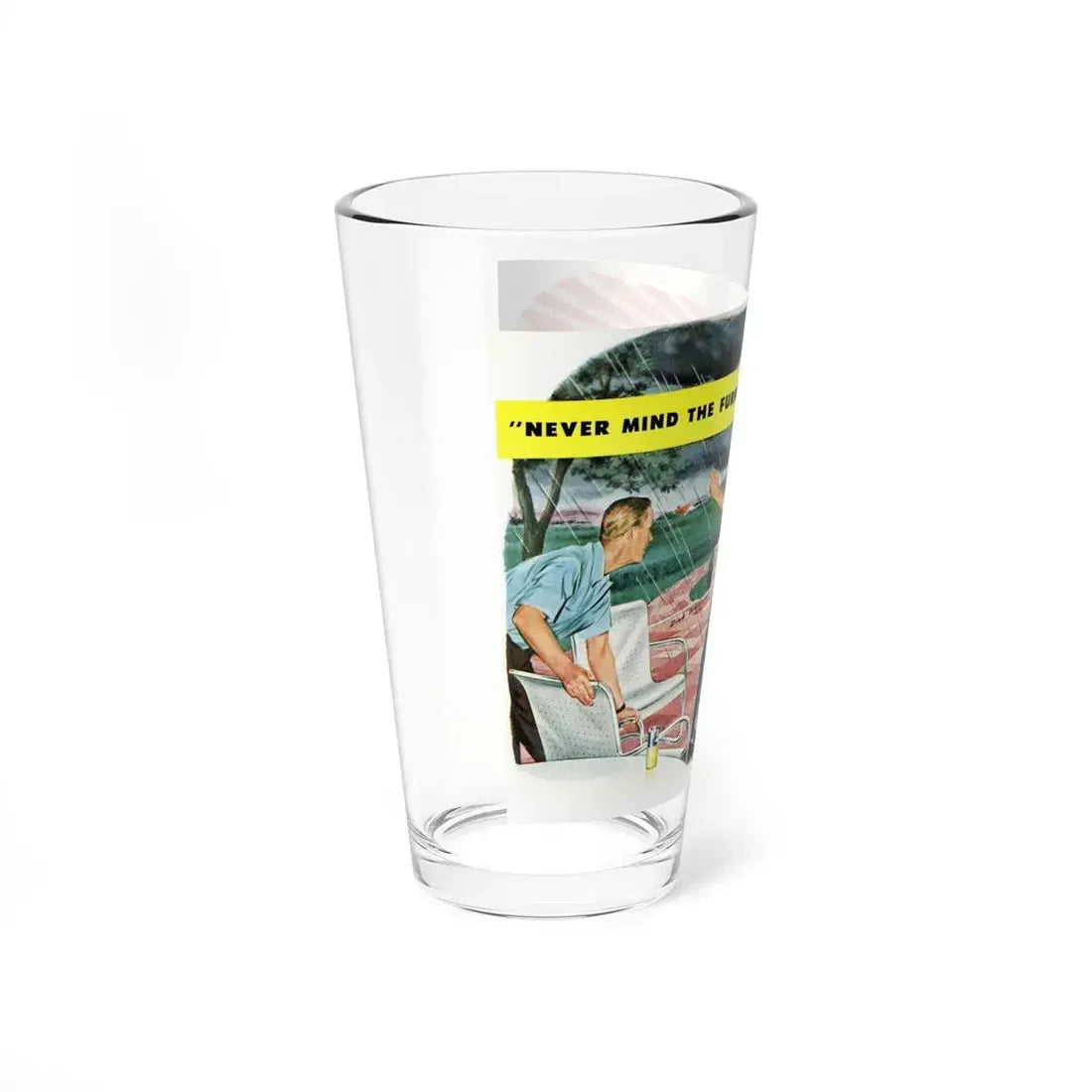 Never Mind The Furniture (Magazine Illustration) Pint Glass 16oz - Go Mug Yourself