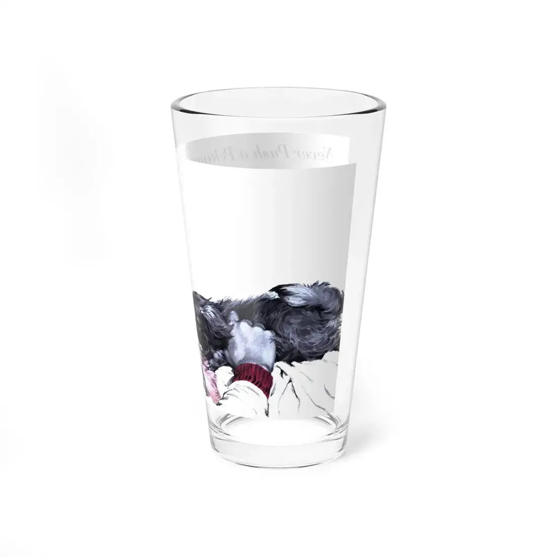 Never Push a Pekingese, Woman's Day, April 1957 (Magazine Illustration) Pint Glass 16oz - Go Mug Yourself