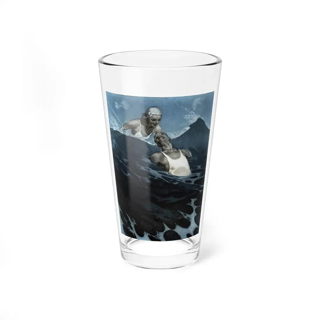 Never See Snow Again (2), Cosmopolitan, August 1936 (Magazine Illustration) Pint Glass 16oz 16oz - Go Mug Yourself