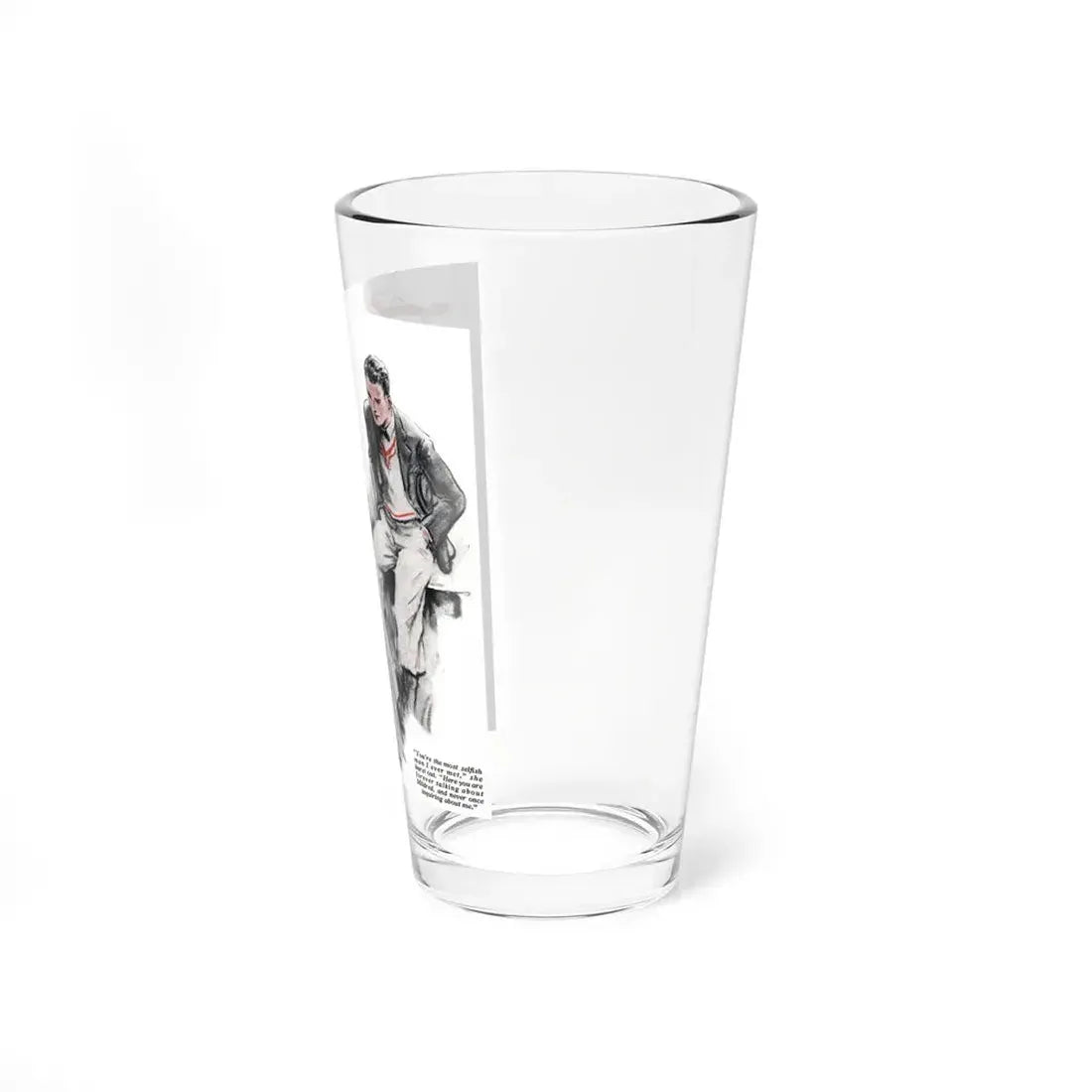 Never Talk to Strangers (1), Redbook, December 1932 (Magazine Illustration) Pint Glass 16oz - Go Mug Yourself