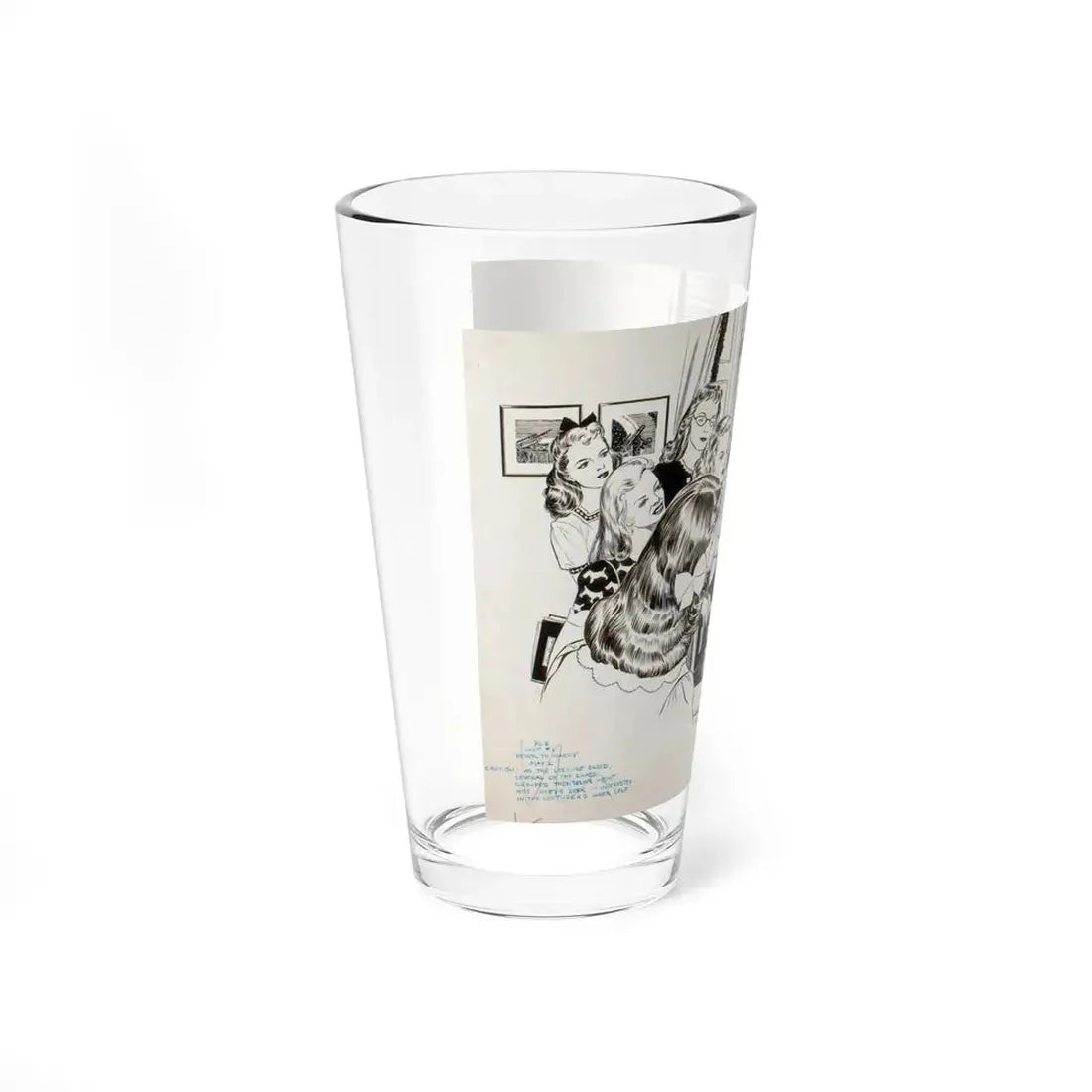 Never to Marry, magazine story illustration, 1943 (Magazine Illustration) Pint Glass 16oz - Go Mug Yourself