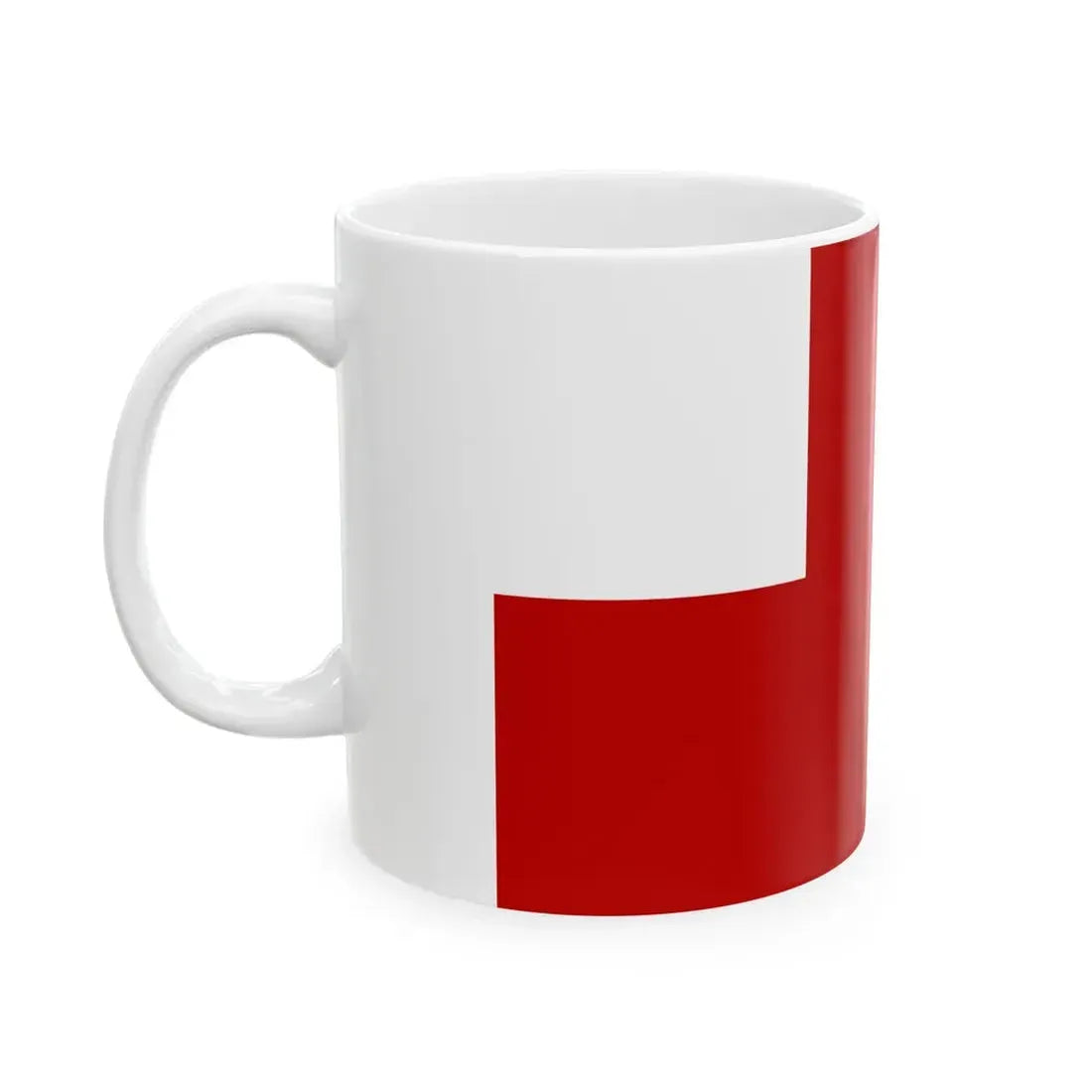 New England blank flag (United States) White Coffee Mug - Go Mug Yourself