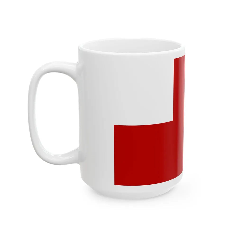 New England blank flag (United States) White Coffee Mug - Go Mug Yourself