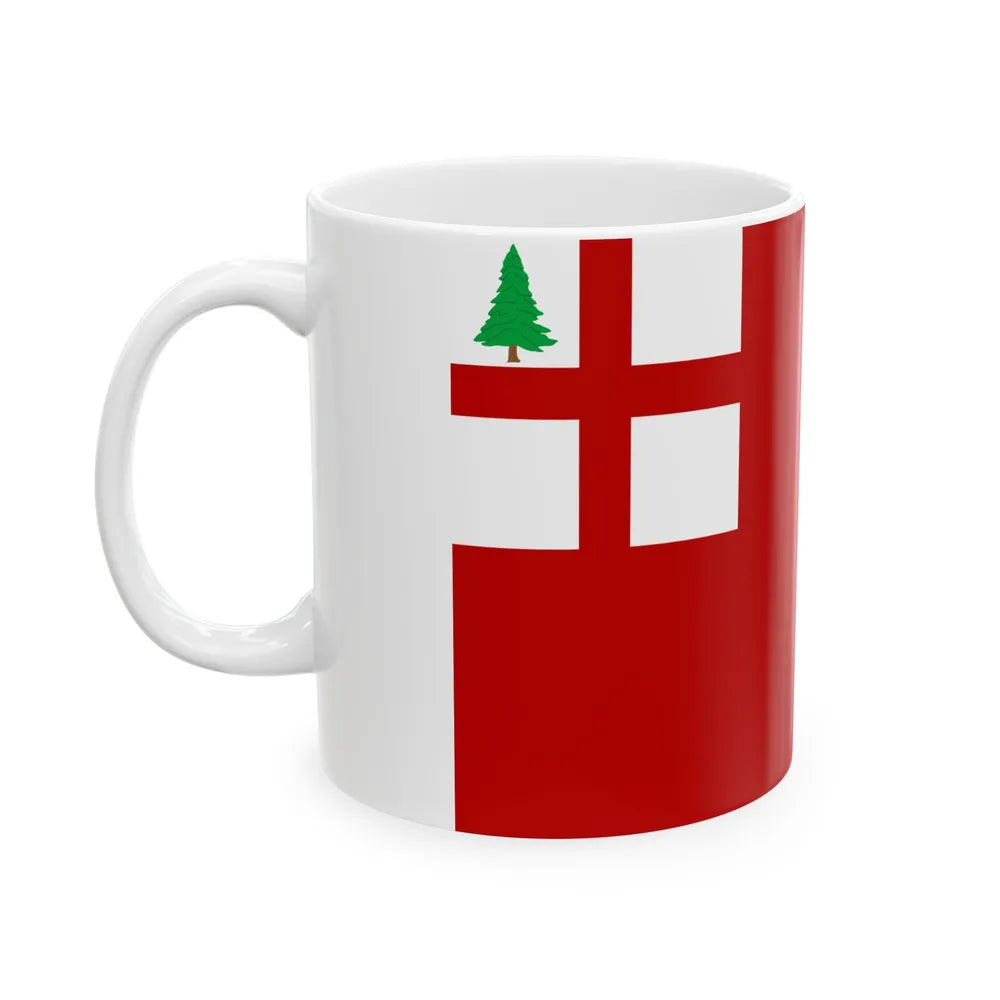 New England combo flag (United States) White Coffee Mug - Go Mug Yourself