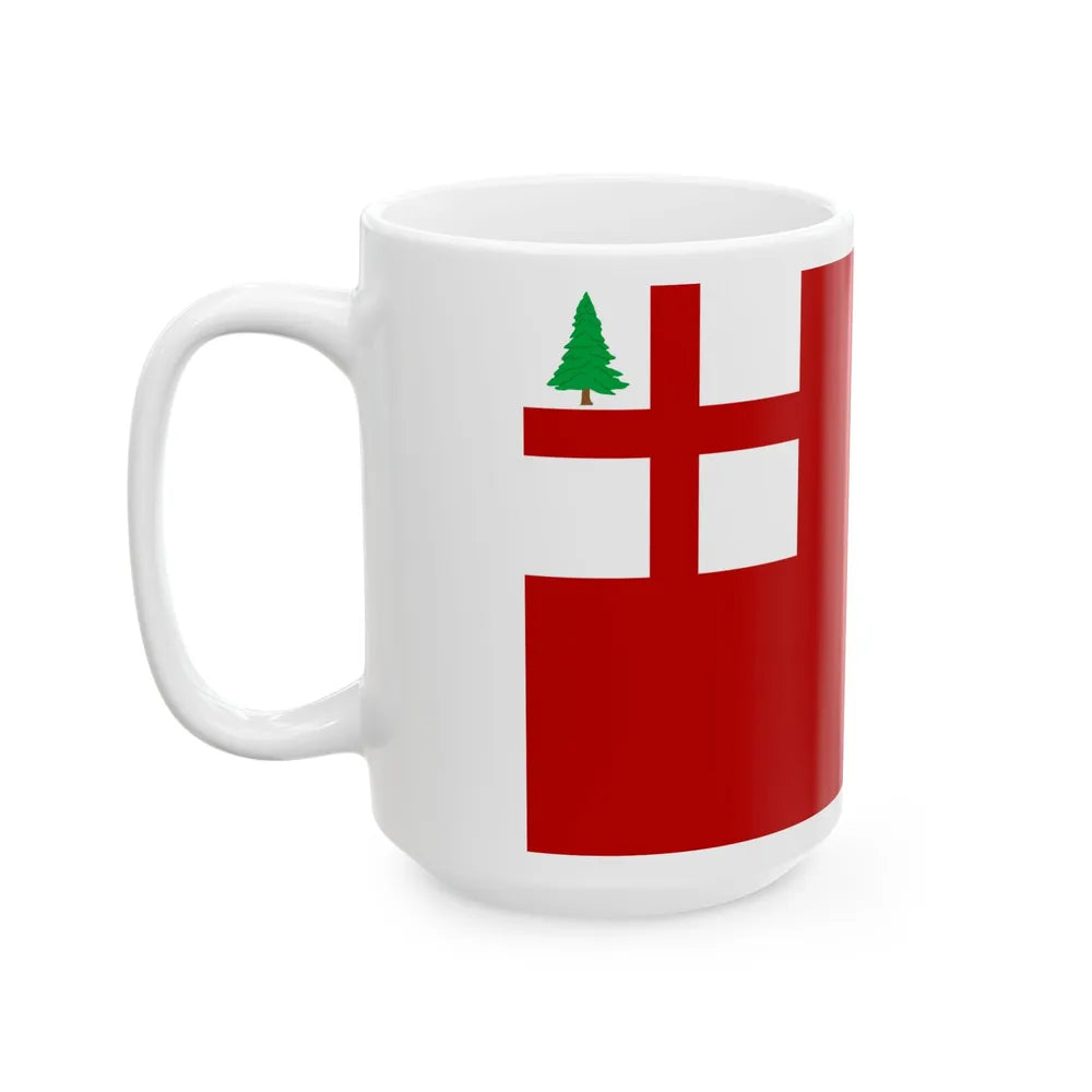 New England combo flag (United States) White Coffee Mug - Go Mug Yourself