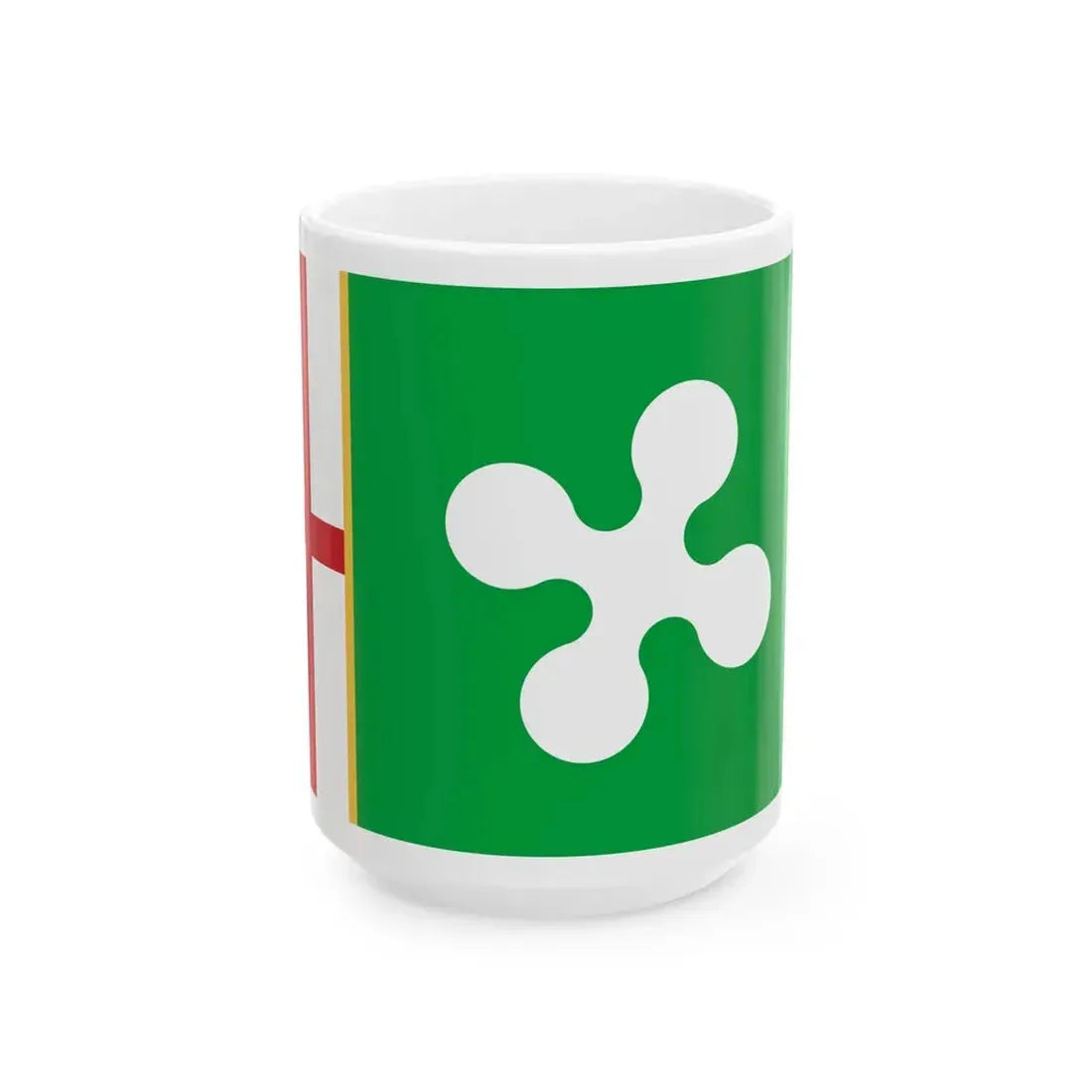 New Flag of Lombardy - project 2015 (Italy) White Coffee Mug 15oz - Go Mug Yourself