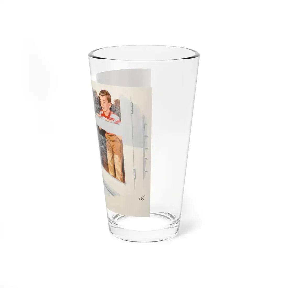 New Friend, Dick and Jane illustration (Magazine Illustration) Pint Glass 16oz - Go Mug Yourself