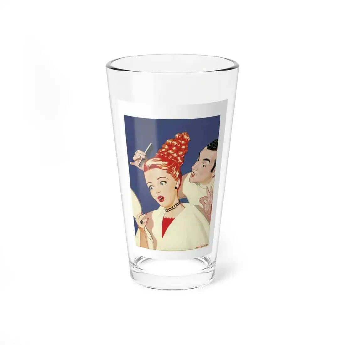 New Hairdo (Magazine Illustration) Pint Glass 16oz 16oz - Go Mug Yourself