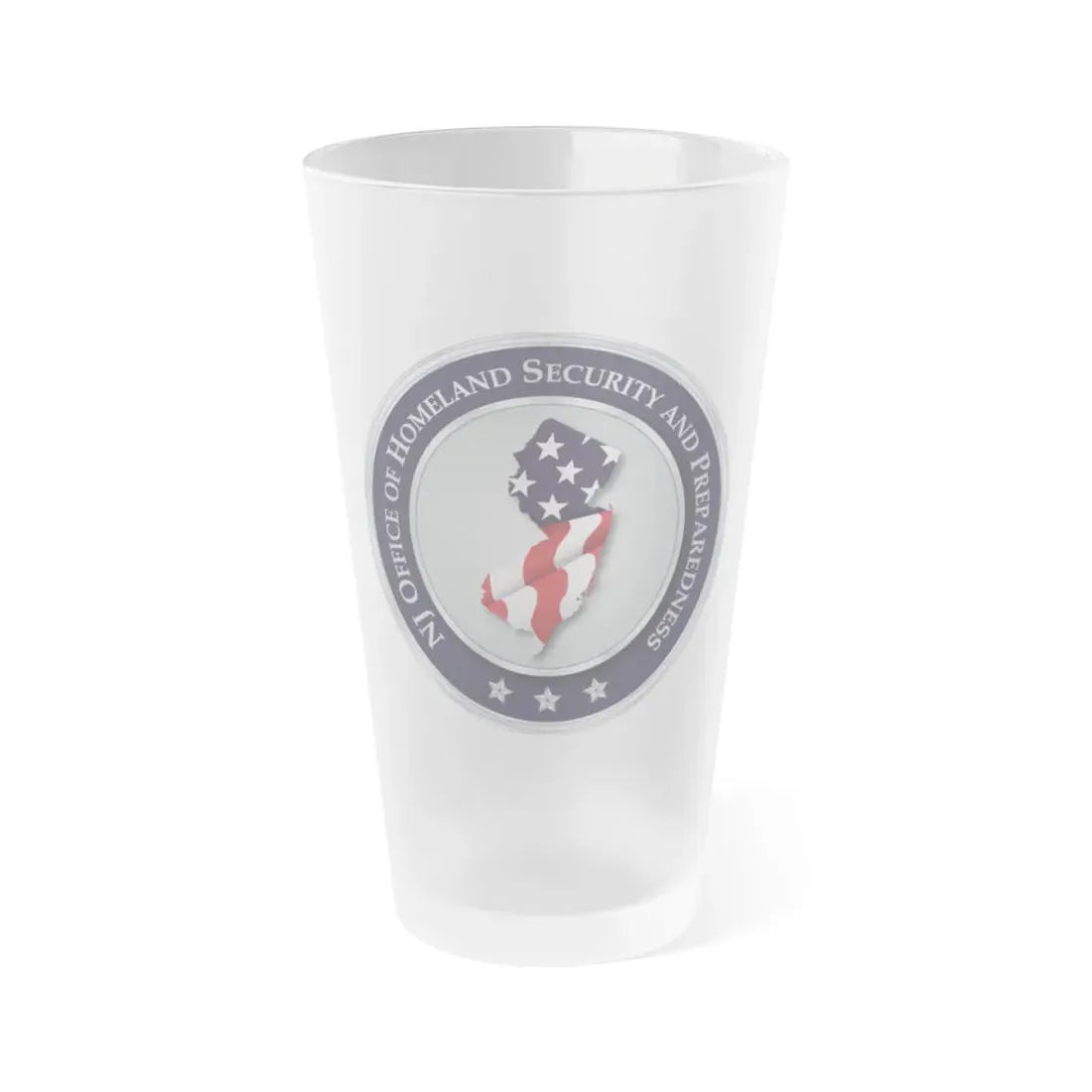 New Jersey Office of Homeland Security and Preparedness - Frosted Pint Glass 16oz - Go Mug Yourself