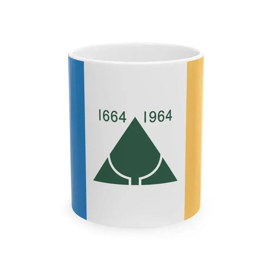 New Jersey Tricentennial Flag (United States) White Coffee Mug 11oz - Go Mug Yourself