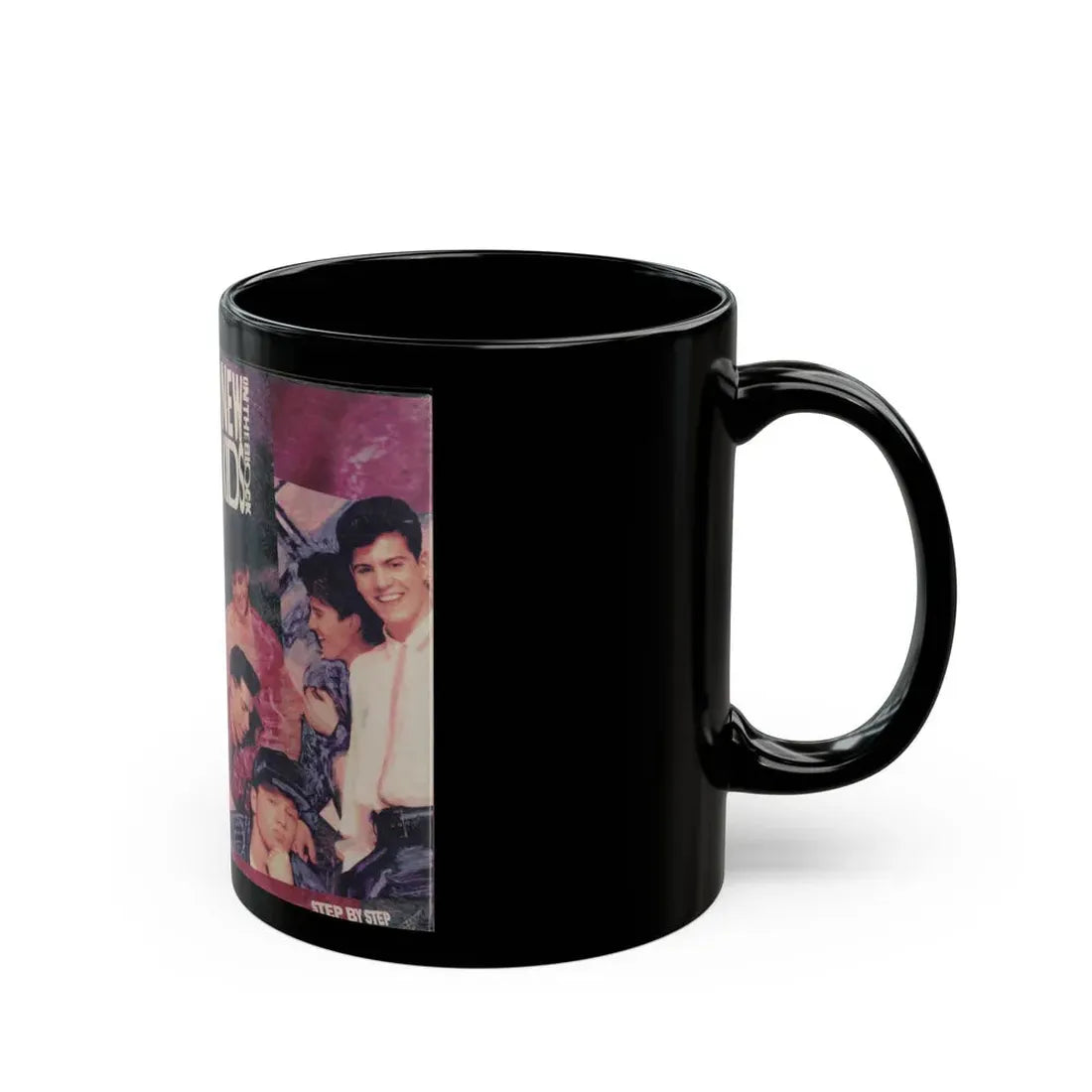 New Kids on The Block Step By Step (VHS COVER) - Black Coffee Mug - Go Mug Yourself