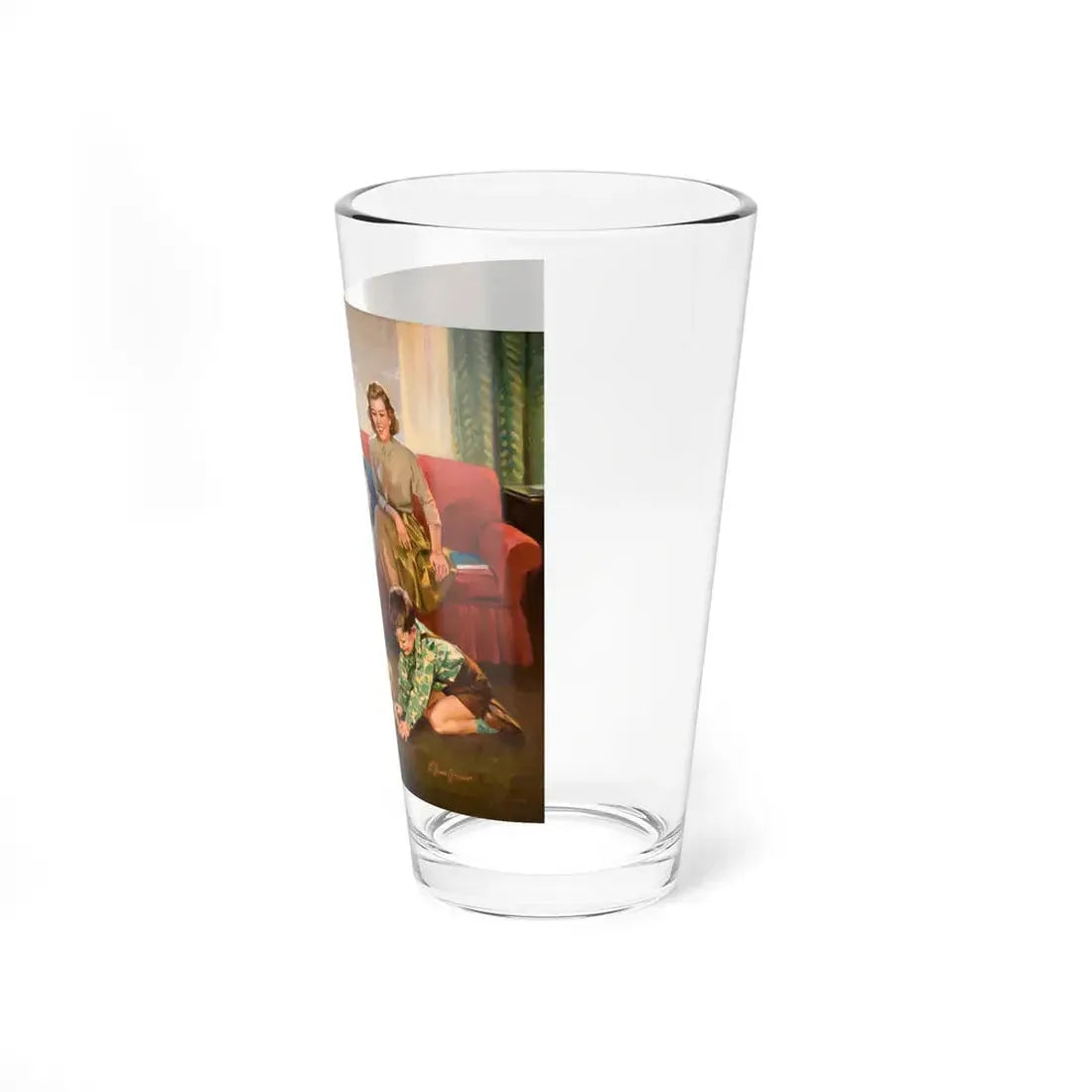 New Puppy (Magazine Illustration) Pint Glass 16oz - Go Mug Yourself