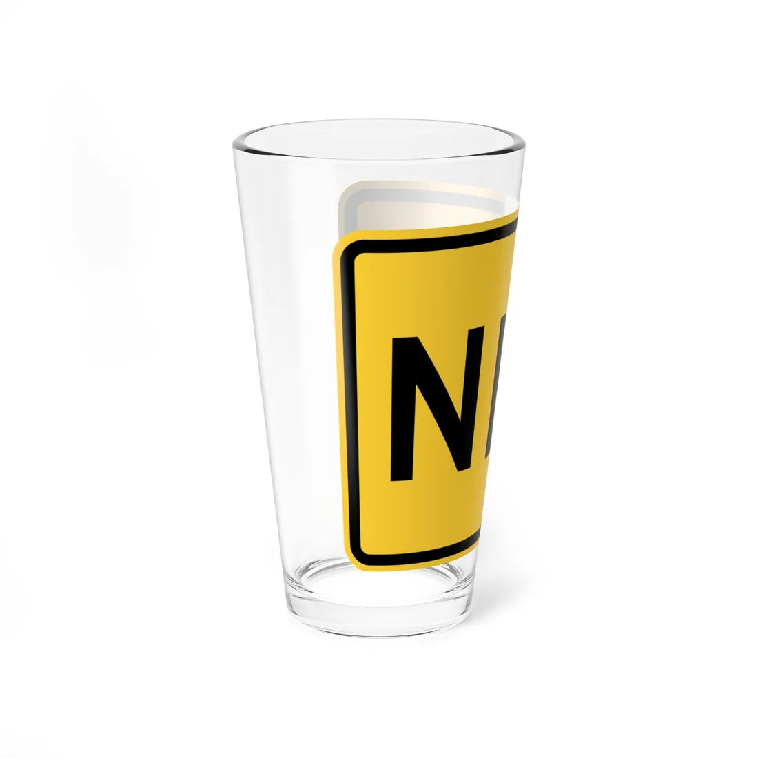 NEW y Delaware W3-7a-DE (Delaware) (Road Sign) Pint Glss 16oz - Go Mug Yourself