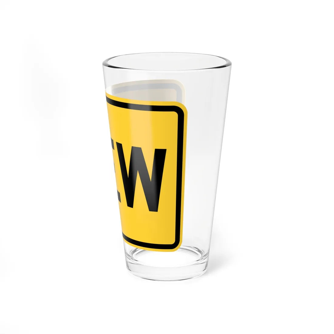 NEW y Delaware W3-7a-DE (Delaware) (Road Sign) Pint Glss 16oz - Go Mug Yourself
