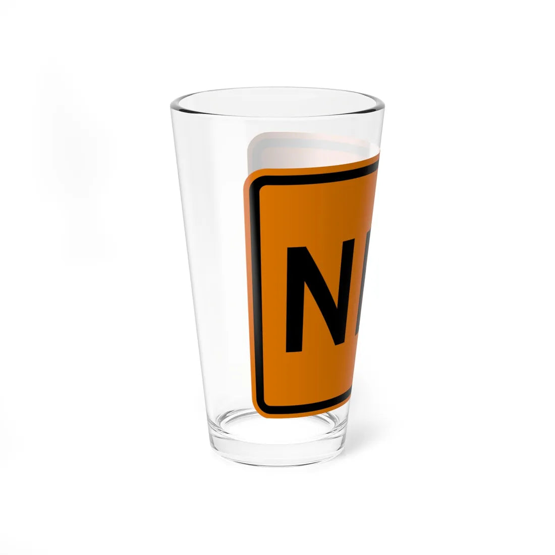 NEW y Delaware W3-7a-DE temporary (Delaware) (Road Sign) Pint Glss 16oz - Go Mug Yourself