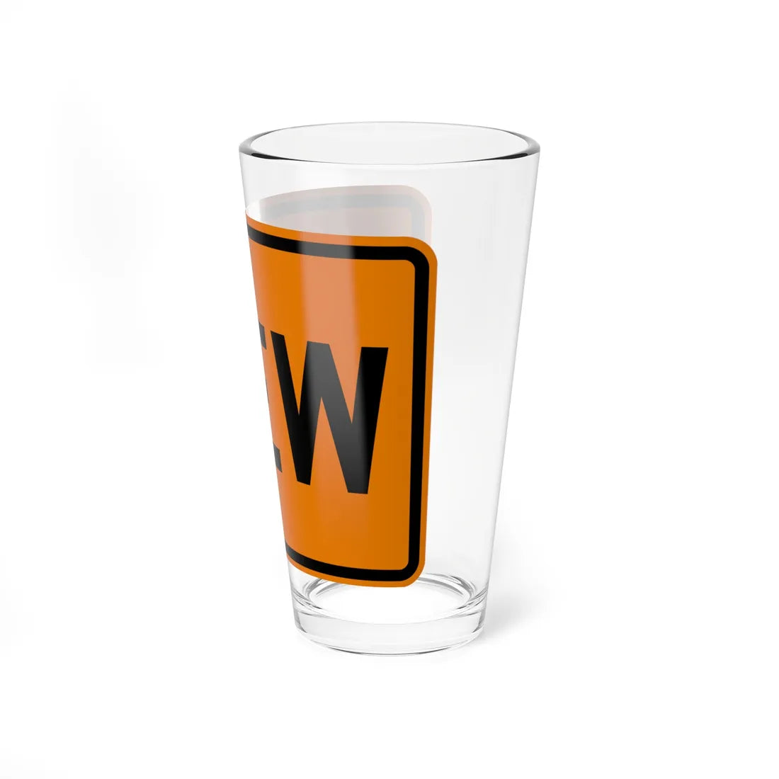 NEW y Delaware W3-7a-DE temporary (Delaware) (Road Sign) Pint Glss 16oz - Go Mug Yourself