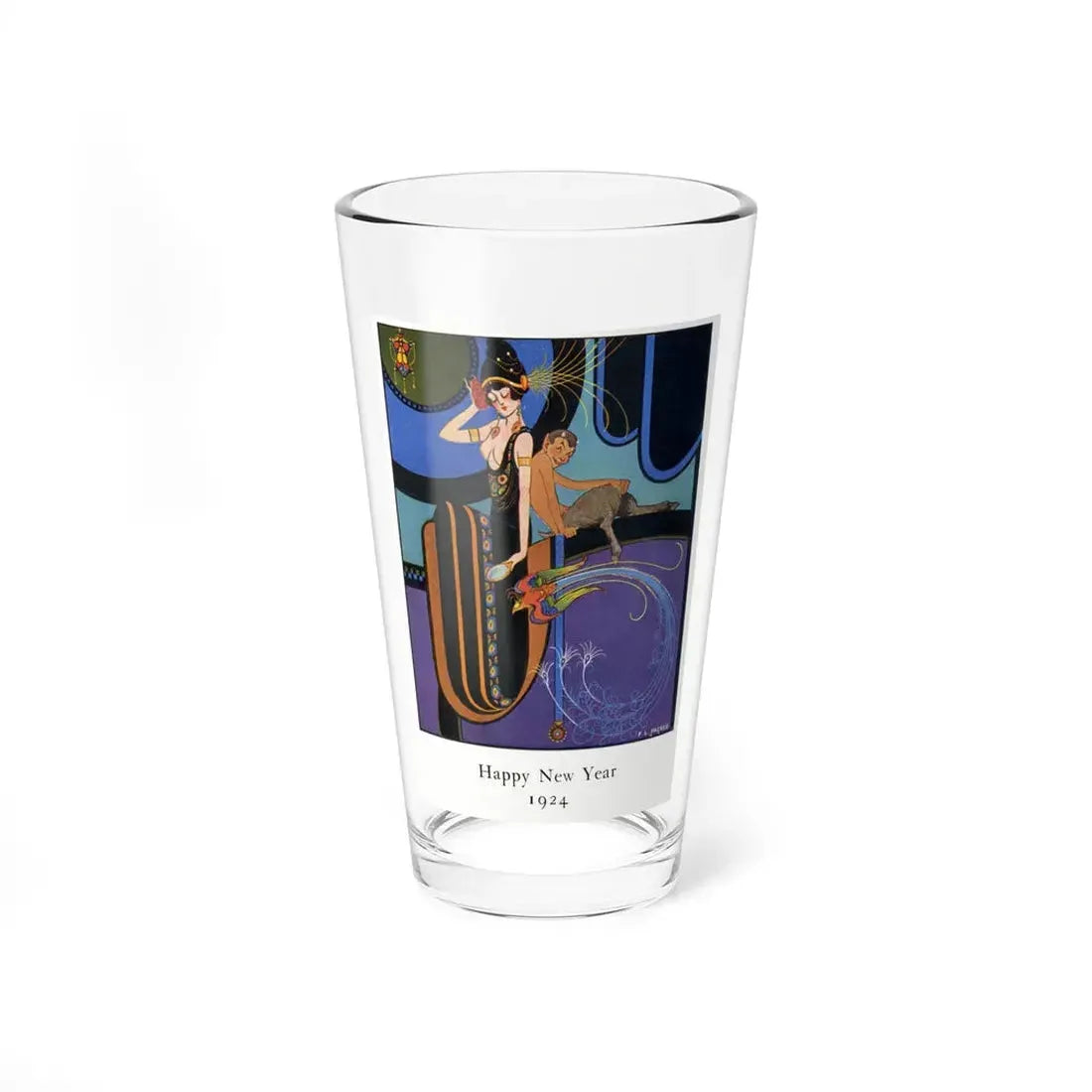 New Year's Eve at the Hotel St. Francis, San Francisco, 1924 (Magazine Illustration) Pint Glass 16oz 16oz - Go Mug Yourself