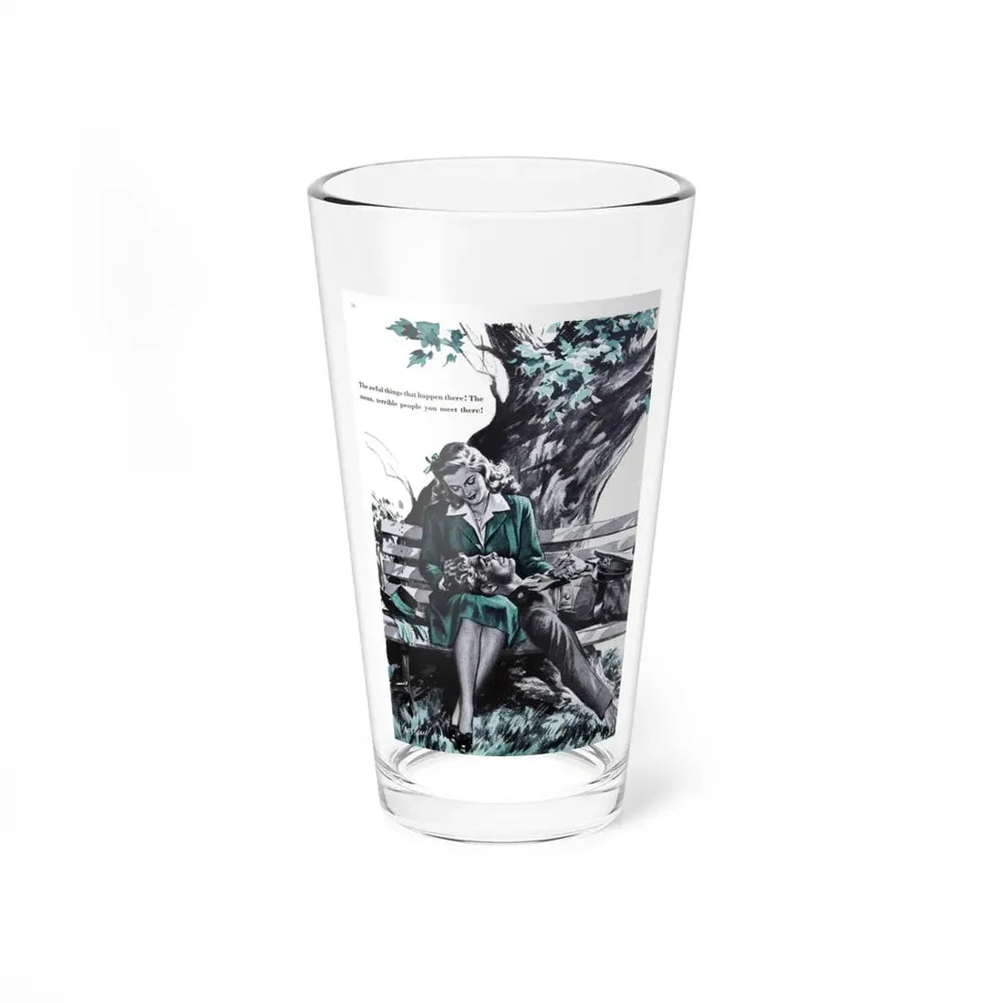 New York Is A Terrible Place, Good Housekeeping, January 1943 (Magazine Illustration) Pint Glass 16oz 16oz - Go Mug Yourself